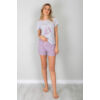 Kép 2/4 - Muzzy Paris mintás rövid női pizsama