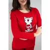 Kép 1/5 - Muzzy Cat Coffee mintás hosszú női pizsama