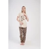 Kép 5/5 - Vienetta 404129 Ocelot mintás női pizsama