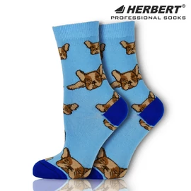 Herbert bulldog mintás felnőtt bokazokni