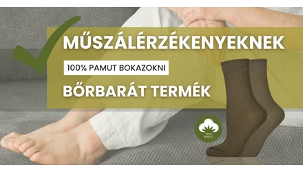 Fokozott lábizzadástól szenvedsz? Műszálérzékeny vagy? Ismerd meg, a Herbert 100% pamut komfort bokazokninkat!