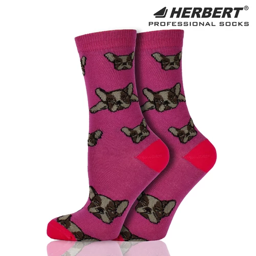 Herbert bulldog mintás felnőtt bokazokni