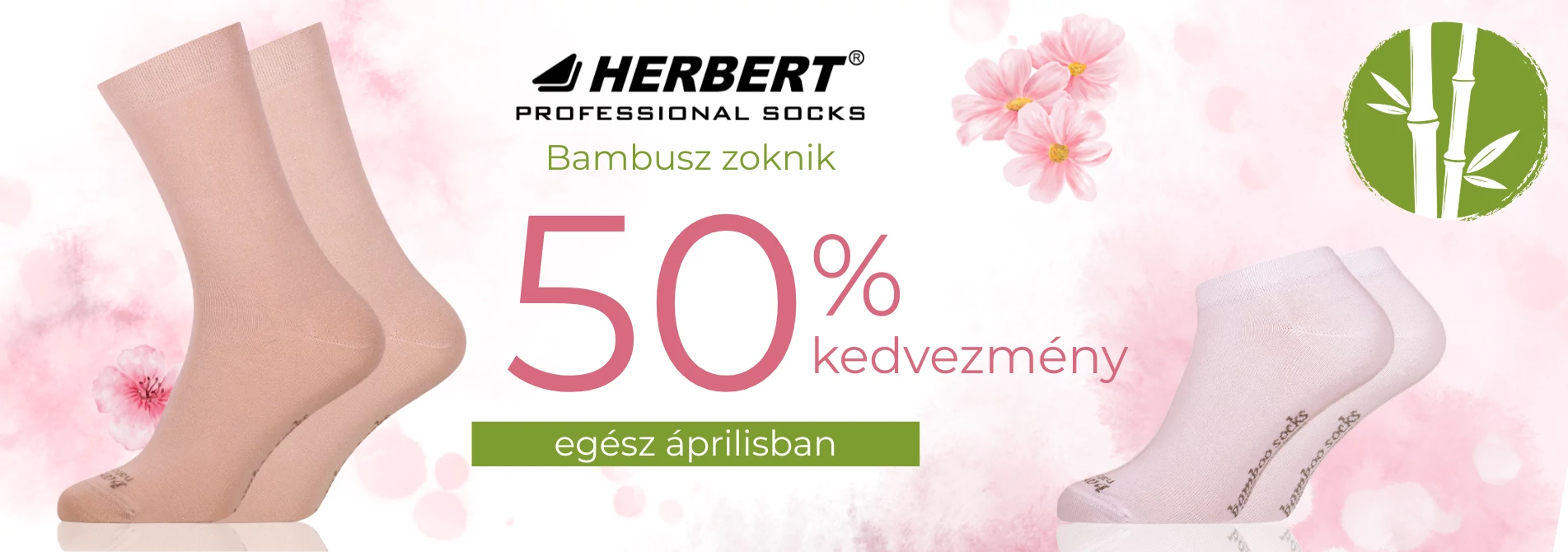 Bambusz zoknik 50%